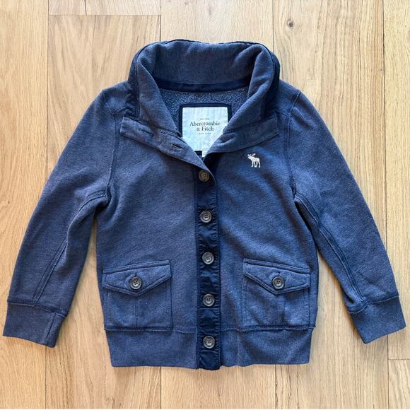 Abercrombie & Fitch Women's Y2K/Vintage Fleece Mock Neck Cardigan Sweatshirt - Picture 2 of 7